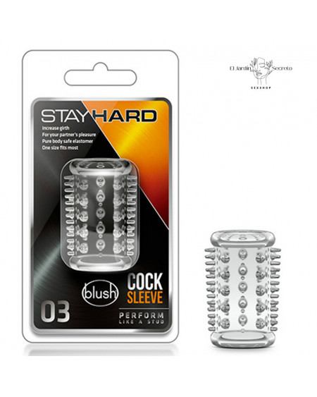 Anillo Funda Para Pene Cock Sleeve 03 Clear Blush Novelties