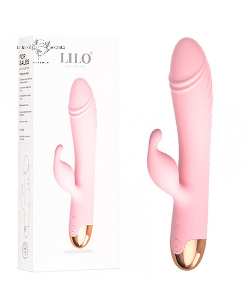Vibrador Conejito 20cm Realista Punto G Clítoris Missing in Action Pink Lilo