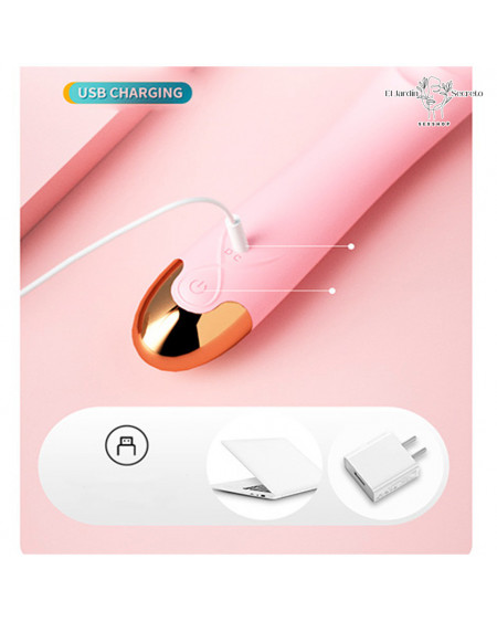 Vibrador 20cm Rotación de Silicon Para Punto G Judy Pink Lilo