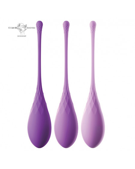 Kit 3 Bolas Kegel Kegel Train Her Set Purple Pipedream