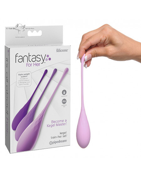 Kit 3 Bolas Kegel Kegel Train Her Set Purple Pipedream