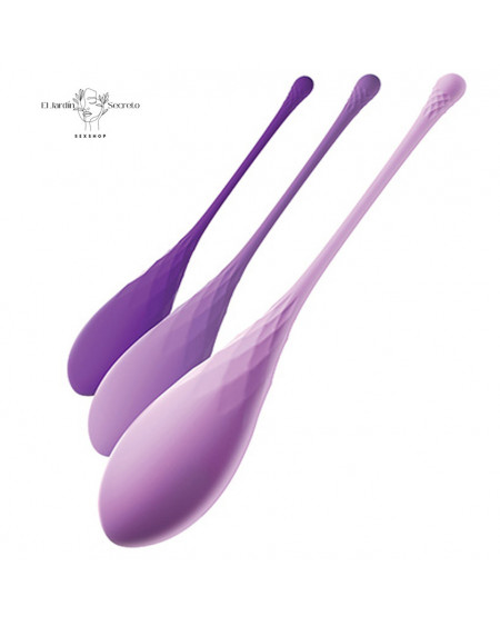 Kit 3 Bolas Kegel Kegel Train Her Set Purple Pipedream