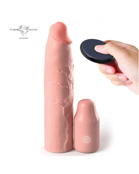 Funda Extensión 23cm Vibración Mega X-Tension with Remote Light Pipedream