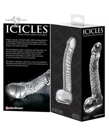 Dildo de Cristal 15cm Punto G Dildo Icicles 61 Pipedream