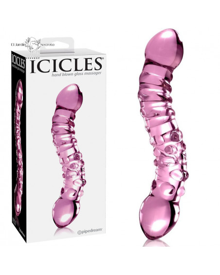 Dildo Doble de Cristal 20cm Punto G Dildo Icicles 55 Pipedream