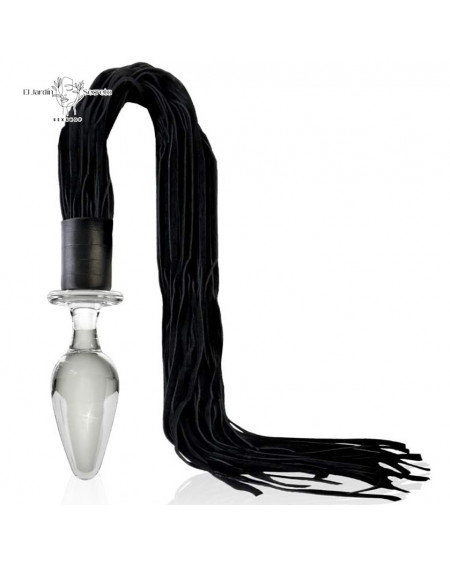 Plug Anal de cristal 15cm Icicles 49 Clear/Black Pipedream