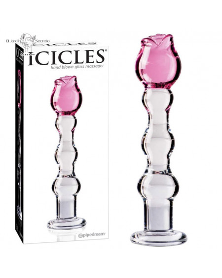 Dildo Rosa de Cristal 20cm Punto G Dildo Icicles 12 Pipedream