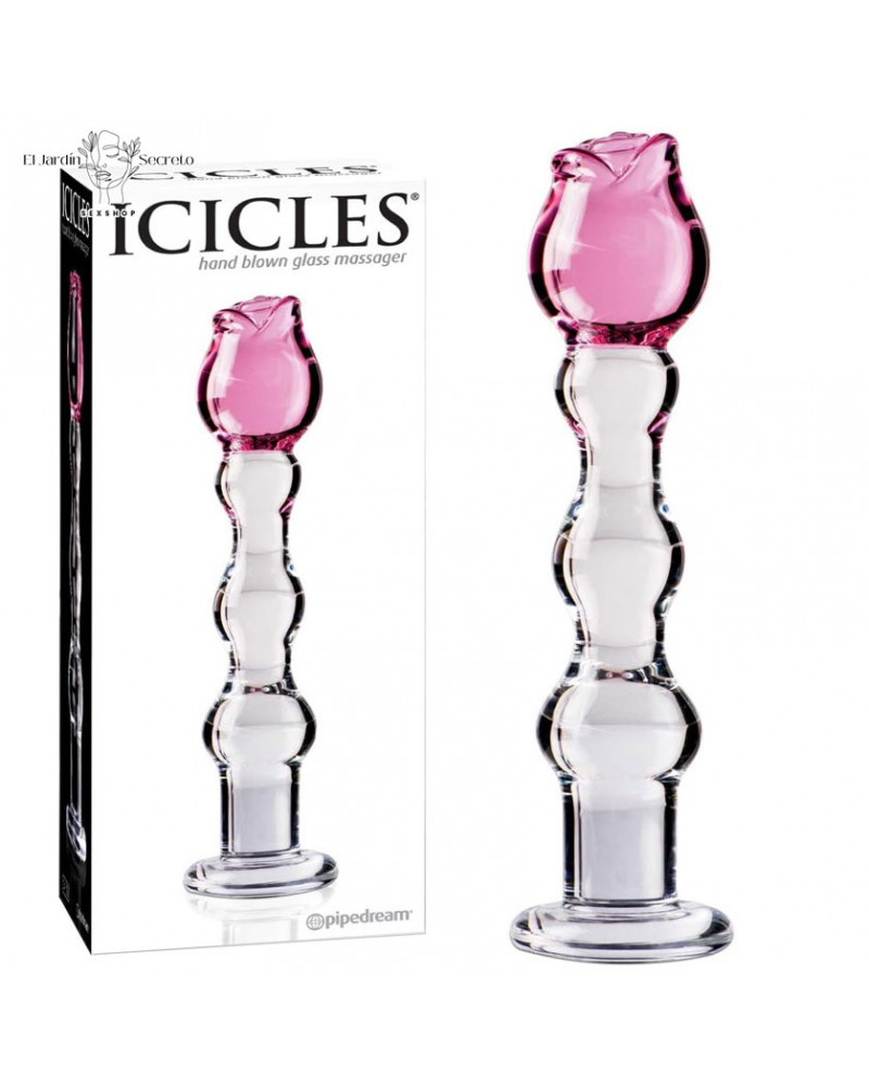 Dildo Rosa de Cristal 20cm Punto G Dildo Icicles 12 Pipedream