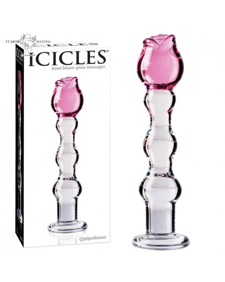 Dildo Rosa de Cristal 20cm Punto G Dildo Icicles 12 Pipedream