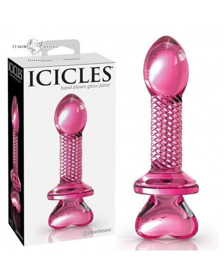 Plug Anal de cristal 15cm Corazón Icicles 82 Pipedream
