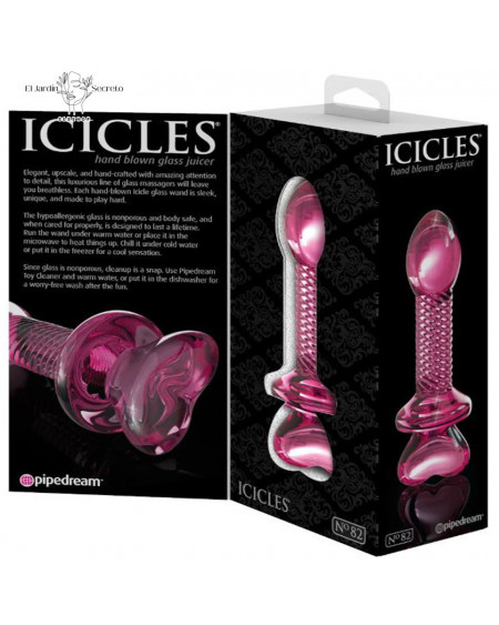 Plug Anal de cristal 15cm Corazón Icicles 82 Pipedream
