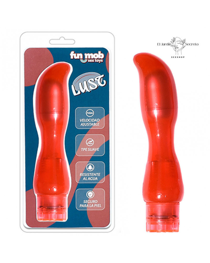 Vibrador 17cm Punto G y Clítoris New Man Rojo Fun Mob Lust