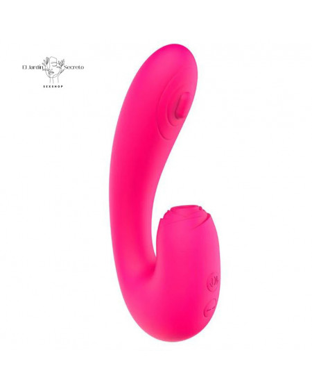 Vibrador Punto G y Succionador de Clítoris Dika Pink NV Toys