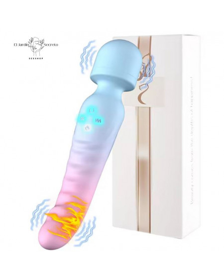 Vibrador 22cm Varita Cabeza Flexible Estimulador del punto G y Clítoris