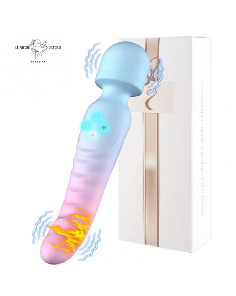 Vibrador 22cm Varita Cabeza Flexible Estimulador del punto G y Clítoris