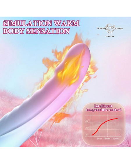 Vibrador 22cm Varita Cabeza Flexible Estimulador del punto G y Clítoris