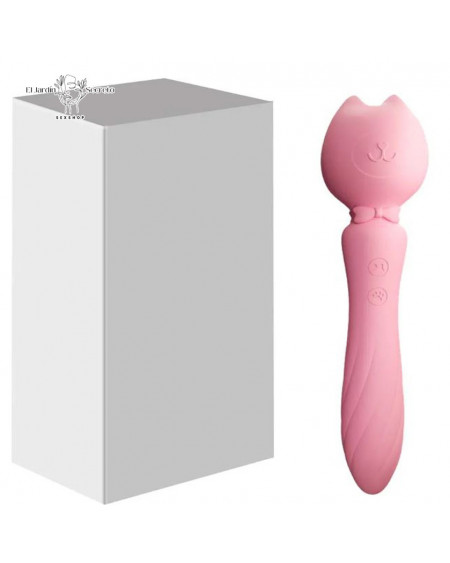 Vibrador 21cm Gatito con Cabeza Flexible punto G y Clítoris