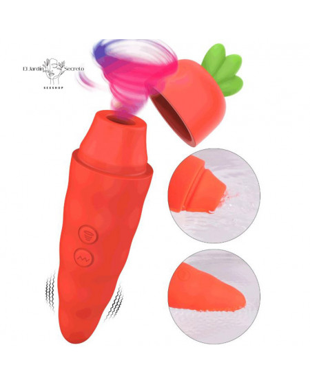 Succionador de Clítoris 14cm Zanahoria Vibrador de Clítoris