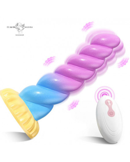 Vibrador 15cm Fantasia Arcoiris Vibrador para tu Punto G Anal
