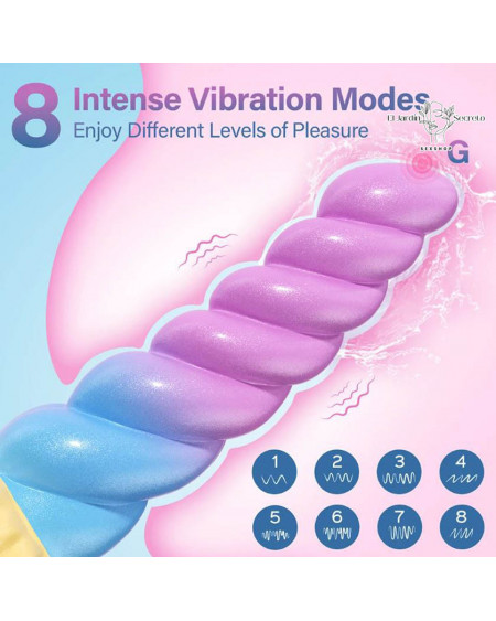 Vibrador 15cm Fantasia Arcoiris Vibrador para tu Punto G Anal
