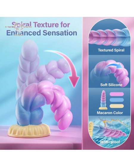 Vibrador 15cm Fantasia Arcoiris Vibrador para tu Punto G Anal