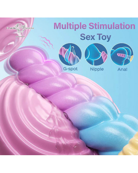 Vibrador 15cm Fantasia Arcoiris Vibrador para tu Punto G Anal