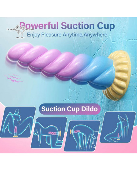 Vibrador 15cm Fantasia Arcoiris Vibrador para tu Punto G Anal