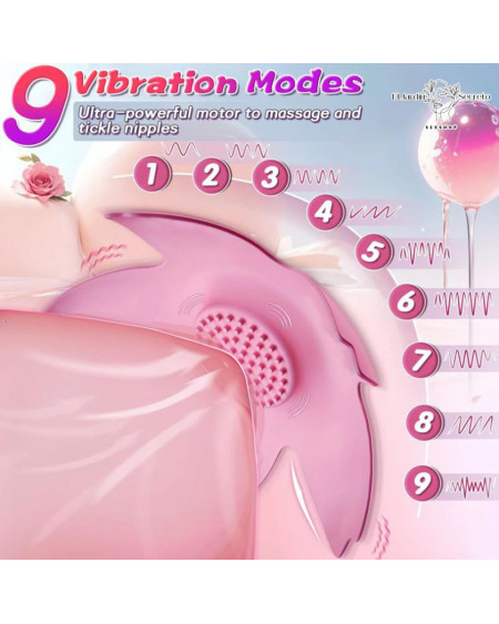 Vibrador para pezón adherible con Control remoto BDSM