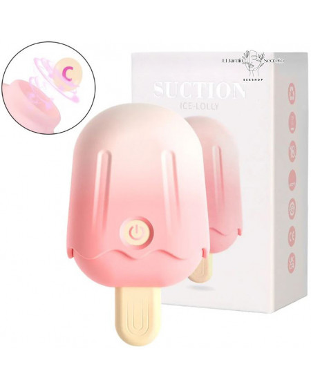 Succionador para Clítoris Mini Paleta de helado Vibrador rosa