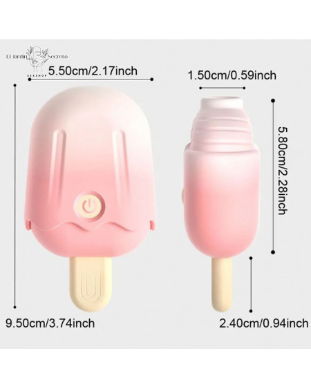Succionador para Clítoris Mini Paleta de helado Vibrador rosa