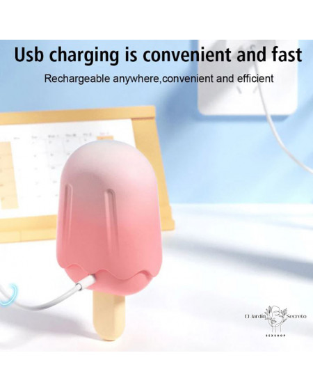 Succionador para Clítoris Mini Paleta de helado Vibrador rosa