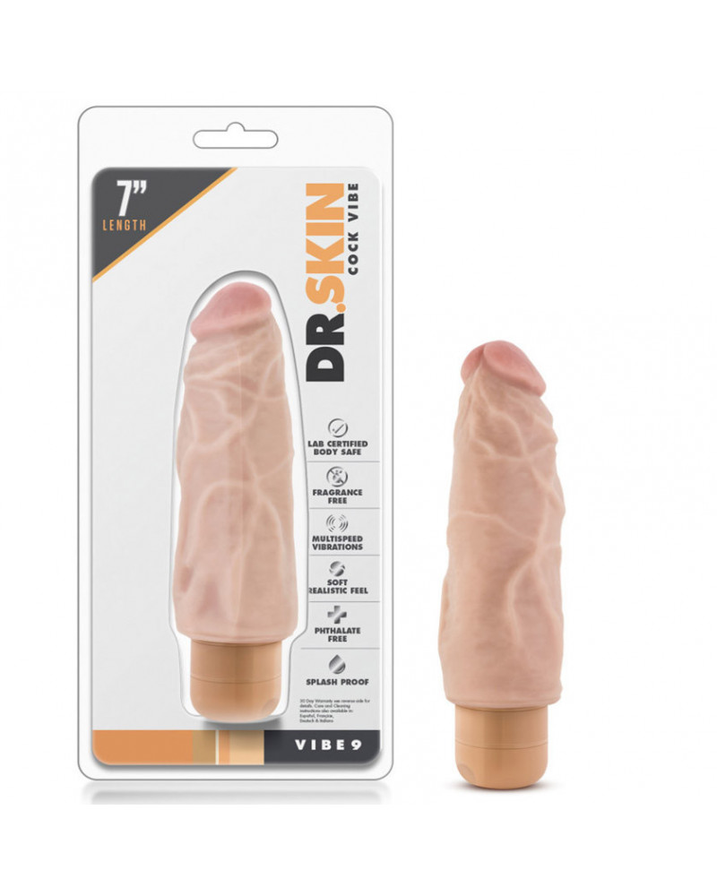 Vibrador Suave Realista 18cm Blush Novelties Dr Skin Vibe 9