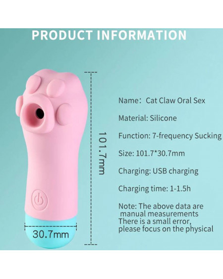 Succionador para Clítoris y Pezón Kitten Paw Pink