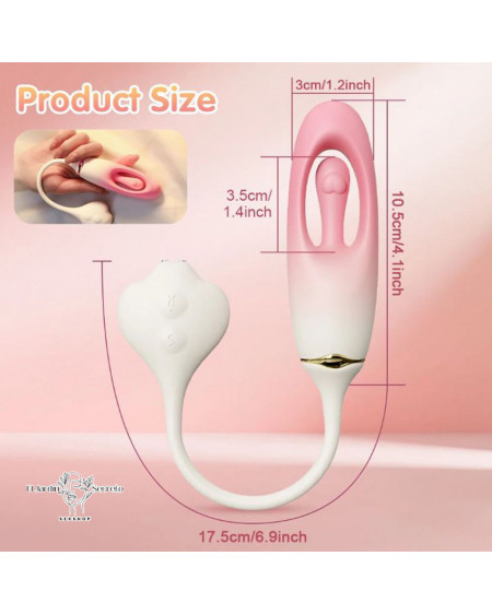 Vibrador Punto G Efecto de Digitación Palmada Flapping Silicon Rosa