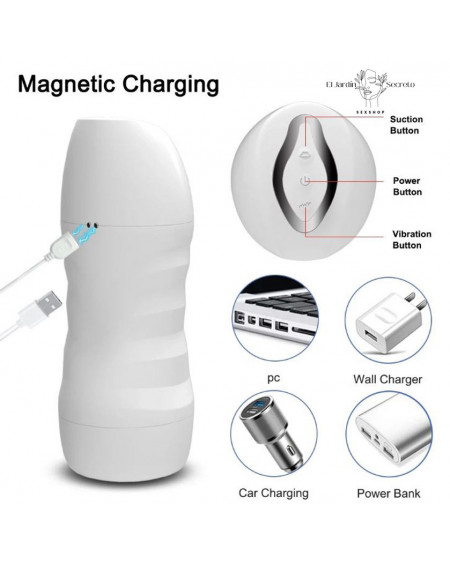 Masturbador Vibrador y succión para tu pene Vibrador Recargable