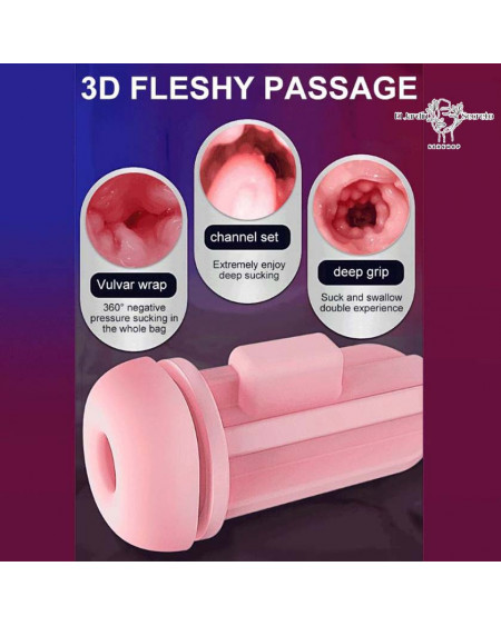 Masturbador para pene con Vibrador y Voz Succión Vibrador Recargable