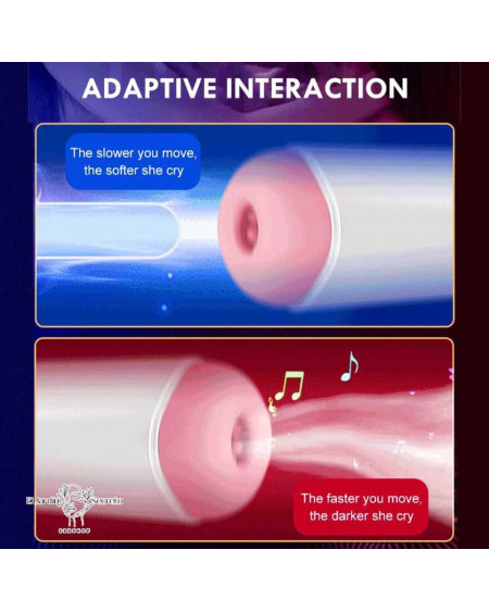 Masturbador para pene con Vibrador y Voz Succión Vibrador Recargable