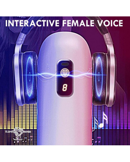 Masturbador para pene con Vibrador y Voz Succión Vibrador Recargable