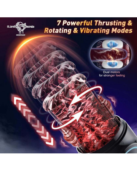 Masturbador para pene con Succión Vibración y Rotación