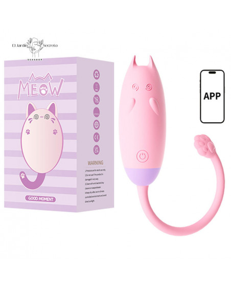 Vibrador 20cm Gatito Punto G Kawaii Clítoris Meow Vibe Pink Lilo