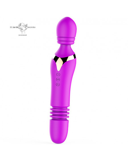 Vibrador 25cm Punto G retráctil efecto calor Lucy Vibrating Rod