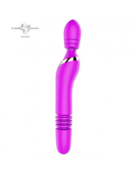 Vibrador 25cm Punto G retráctil efecto calor Lucy Vibrating Rod