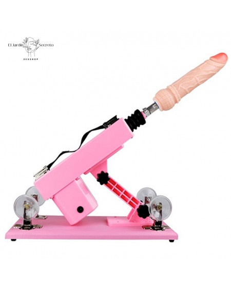 Sex Machine Maquina Sexual automática Pink Extension 4 Dildos