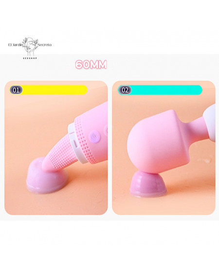 Vibrador Cabeza Flexible y Lengua para clítoris Tongue Sex AV Stick Pink