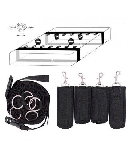 Kit Sometimiento para Cama Juegos Bondage BDSM