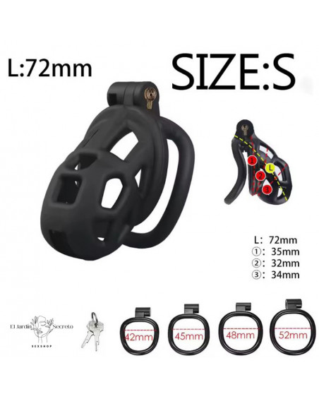 Jaula Para Pene BDSM Talla S 7cm Cinturón de castidad
