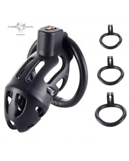 Jaula Para Pene BDSM 8cm Cinturón de castidad Negro Sado
