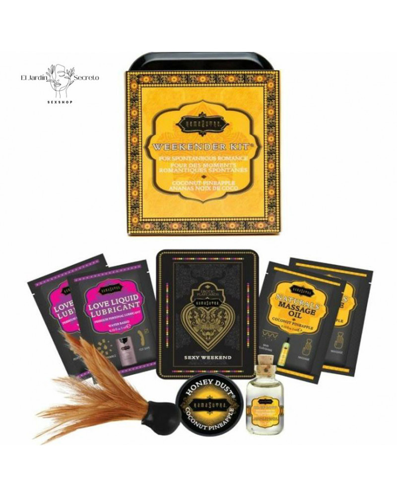 Kit Sensual Romántico Weekender Kit Pineapple Coconut Kamasutra