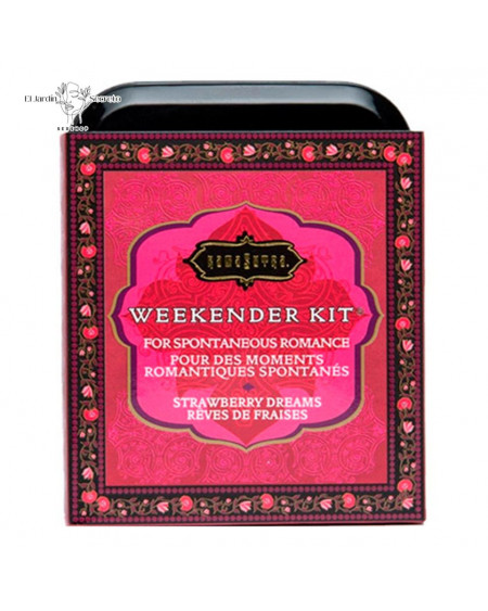 Kit Sensual Romántico Weekender Kit Strawberry Kamasutra