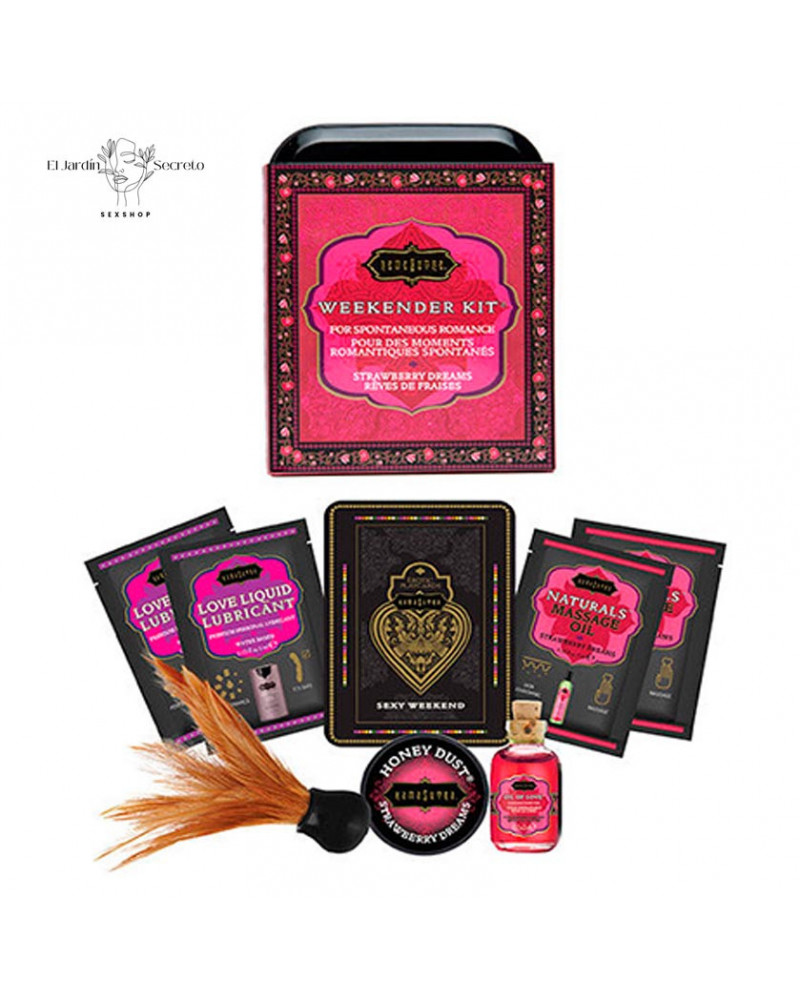 Kit Sensual Romántico Weekender Kit Strawberry Kamasutra